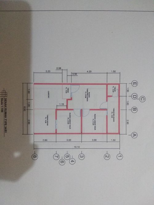 Layout Tipe 34/61 (subsidi)